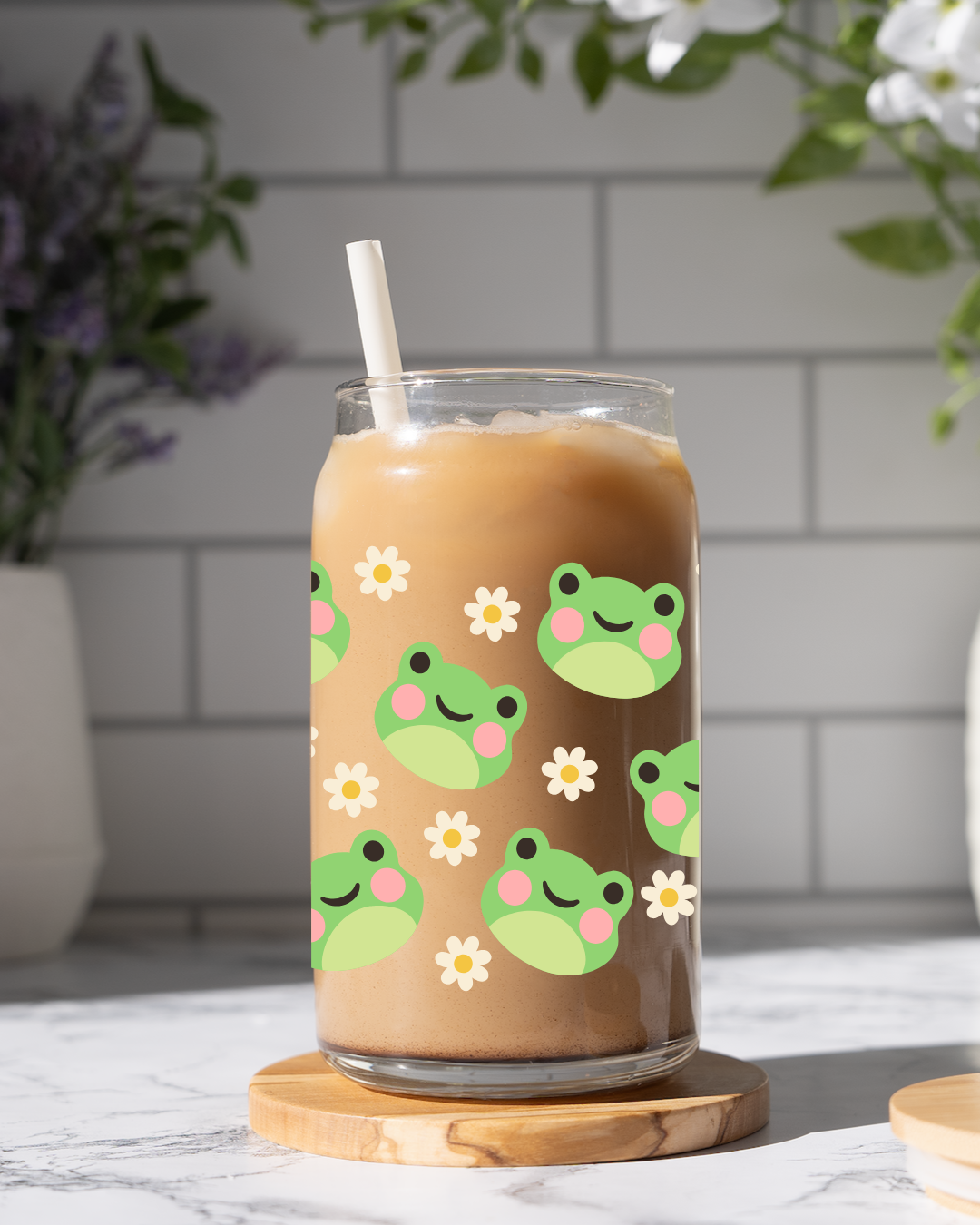 Kawaii Frog Glass Cup