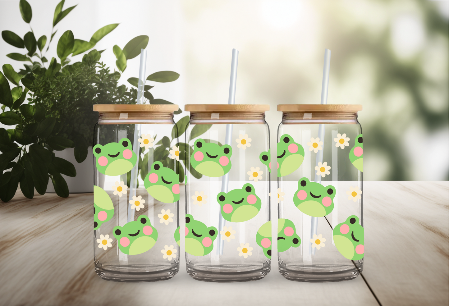 Kawaii Frog Glass Cup