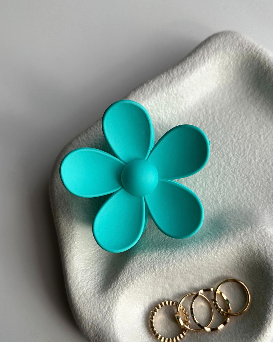 Daisy Flower Hair Clip - Aqua