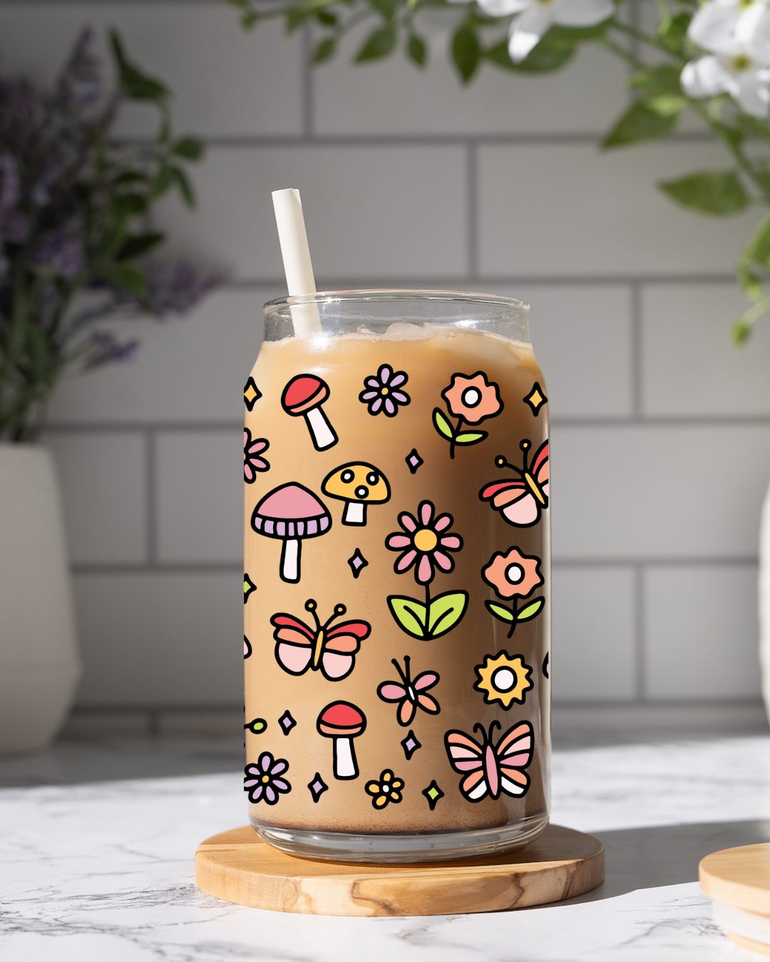 Enchanted Garden Glass Cup