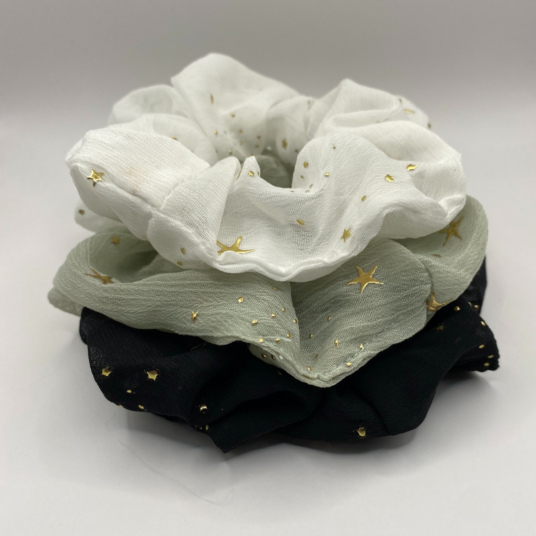 Mini Chiffon Star Scrunchie