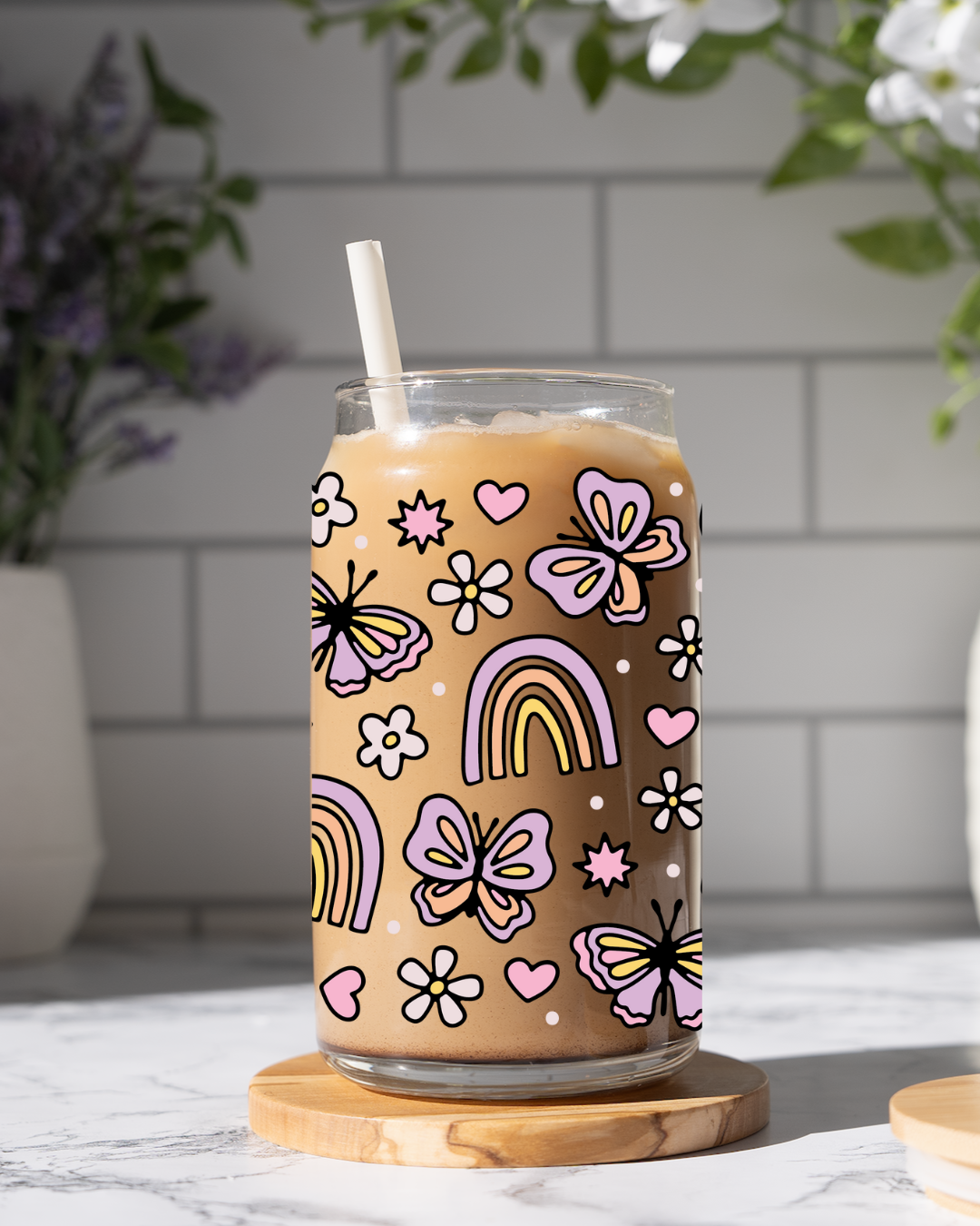 Spring Garden Glass Cup