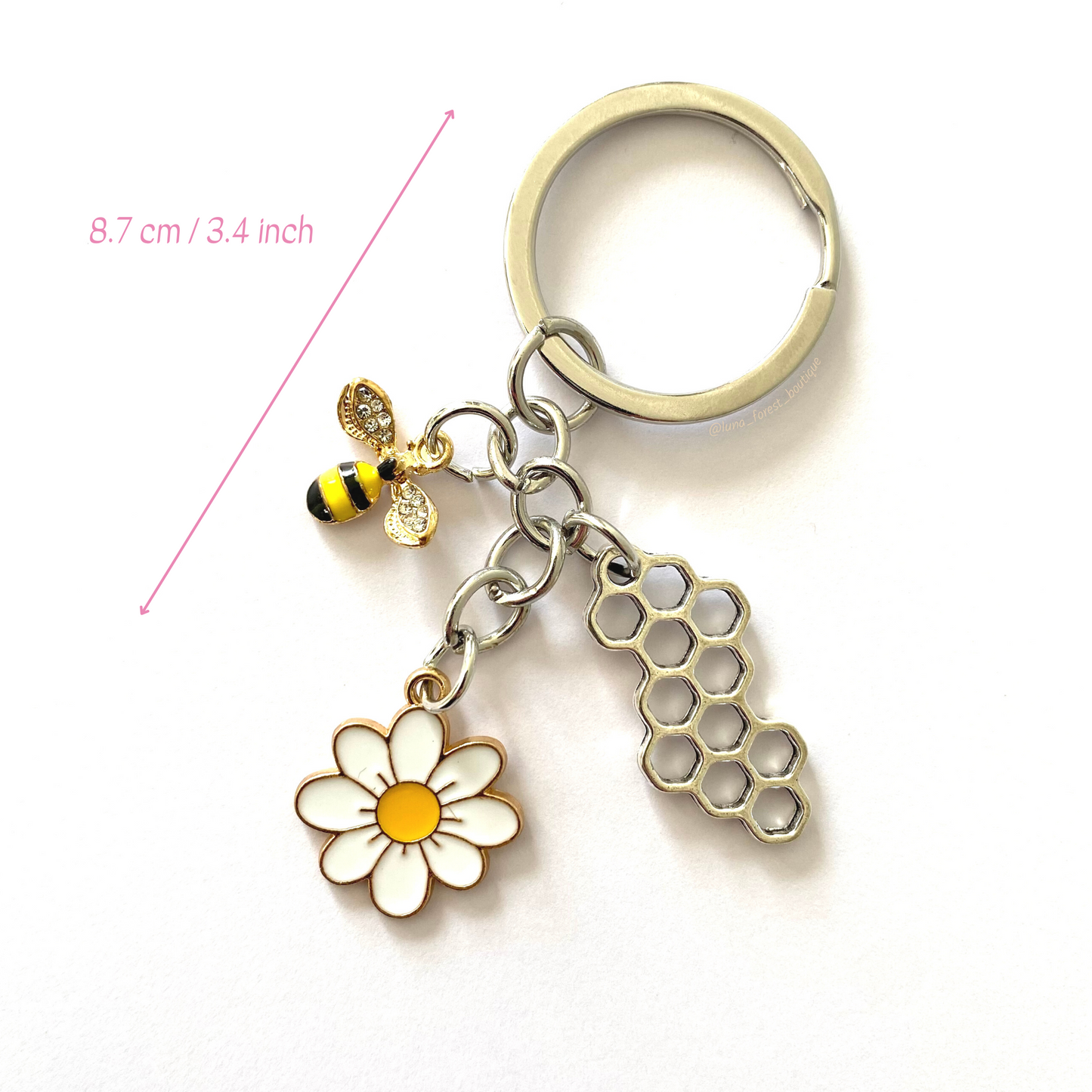 Honeycomb Keychain