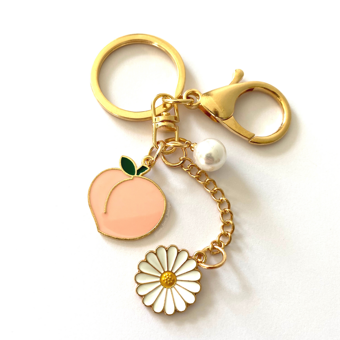 Peach Keychain