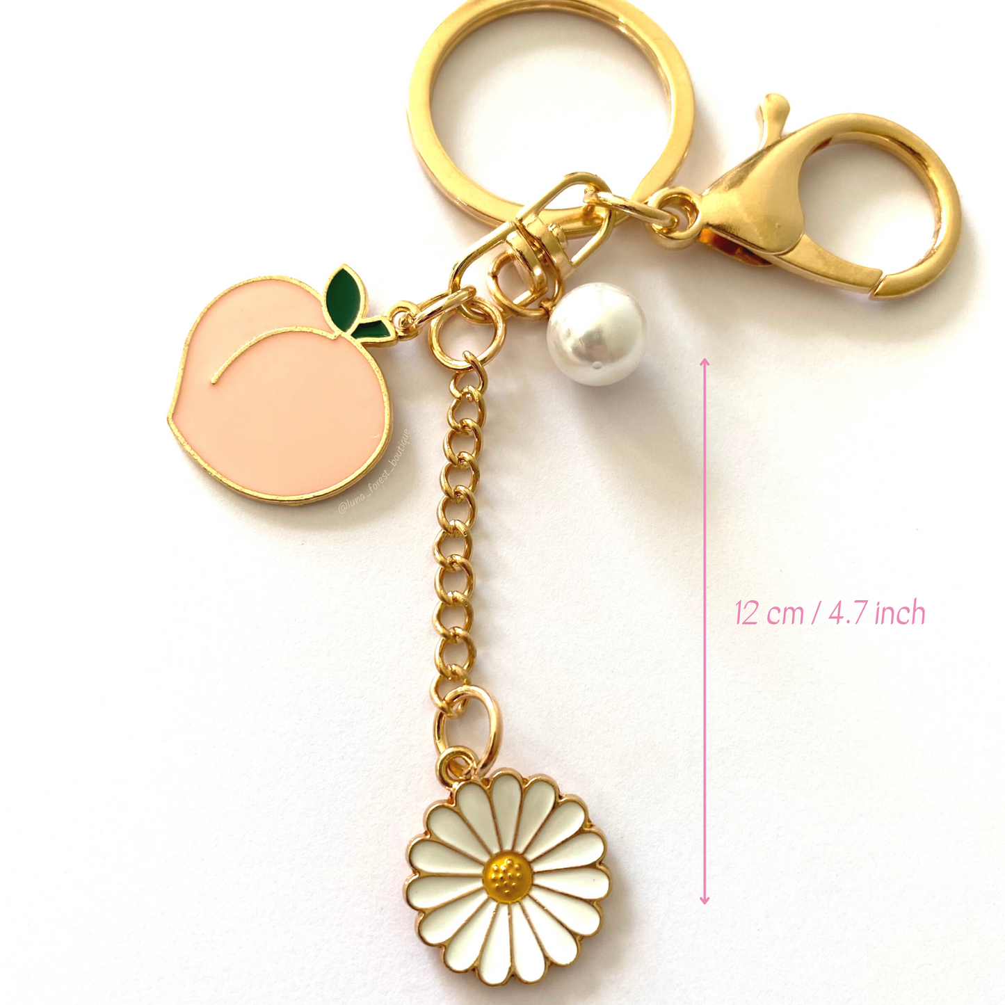 Peach Keychain
