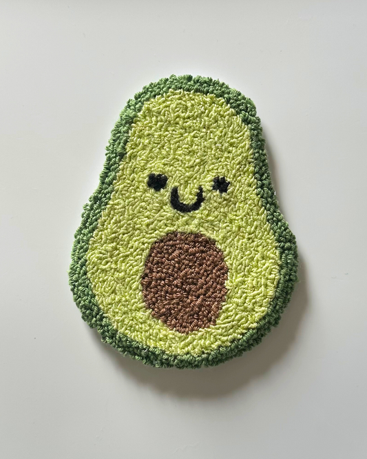 Avocado Punch Needle Coaster
