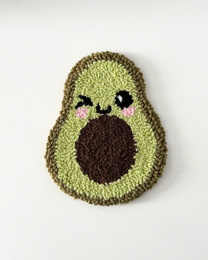 Avocado Punch Needle Coaster