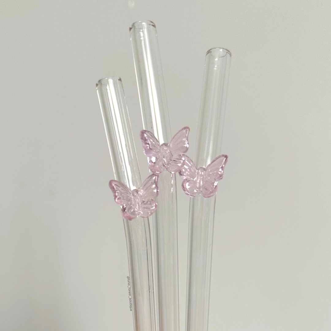 Pink Glass Straw