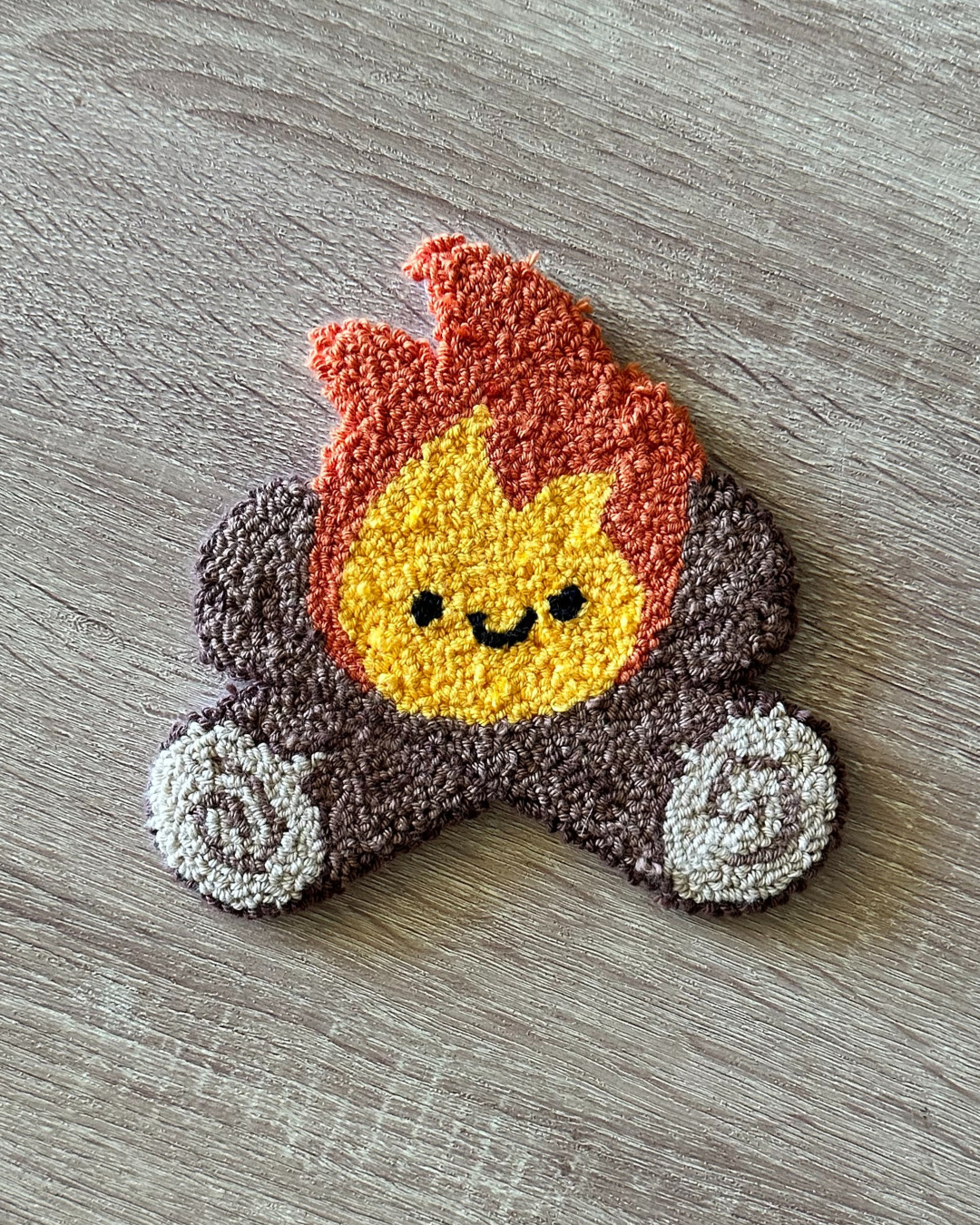 Camp Fire Punch Needle Coaster