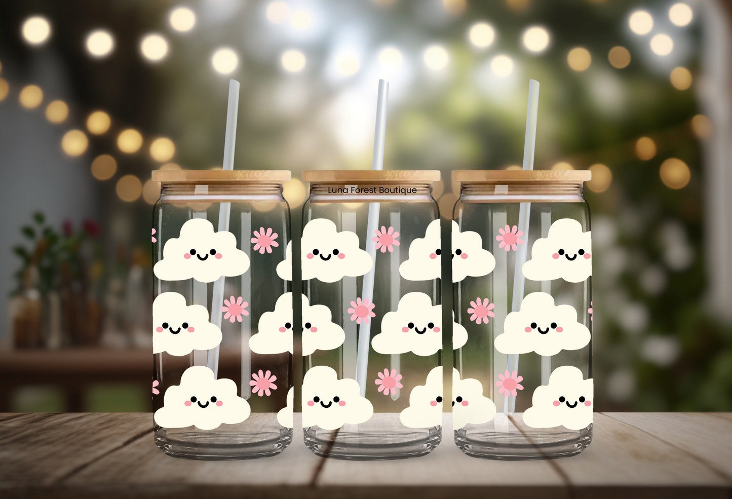 Clouds Glass Cup