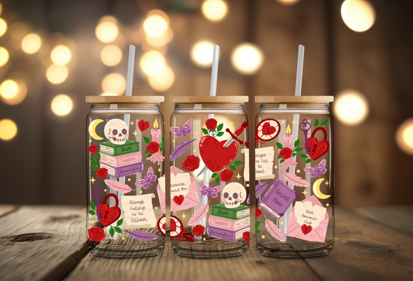 Dark Romance Glass Cup