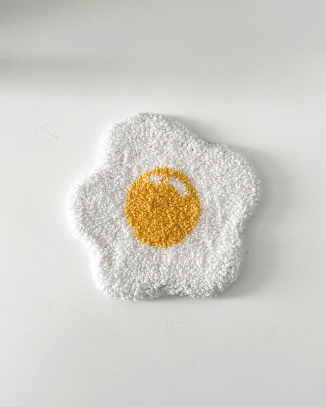 Egg Punch Needle Coaster