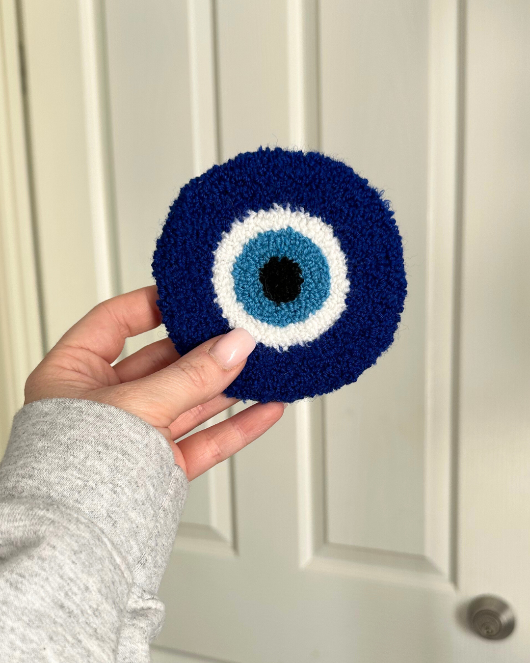 Evil Eye Punch Needle Coaster