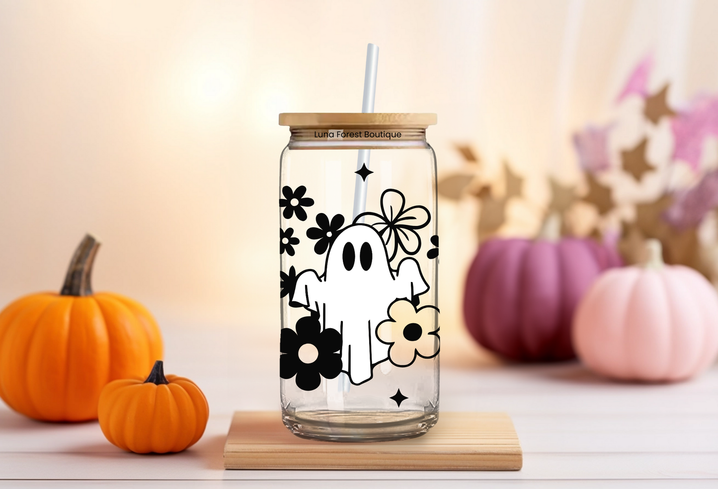 Ghosty Bats Glass Cup 20 oz