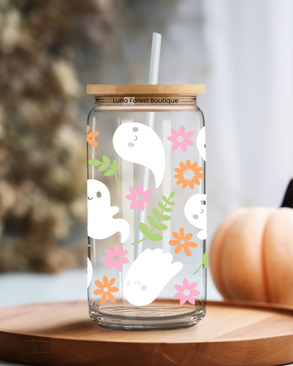 Ghosty Spring Garden Glass Cup 20 oz