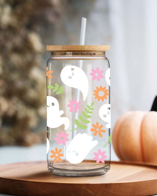 Ghosty Spring Garden Glass Cup 20 oz