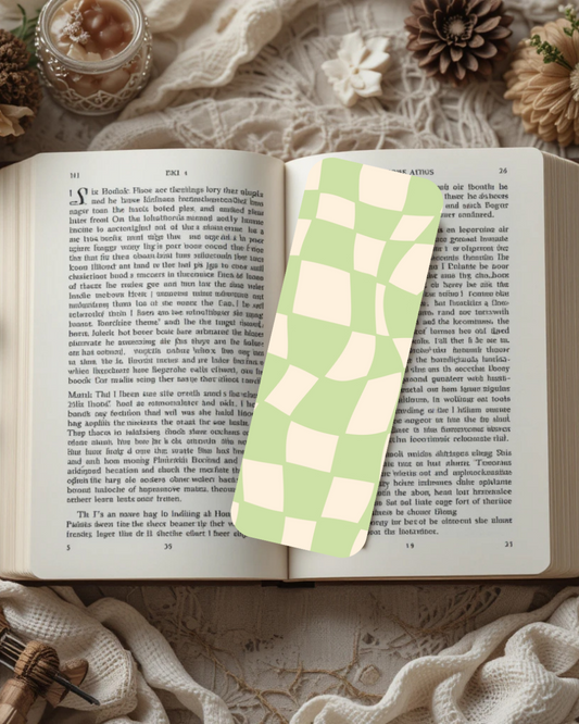 Green Checkered Bookmark