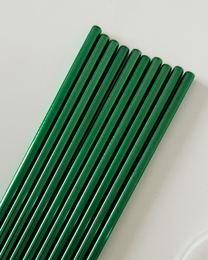 Green Stainless Steel Straw