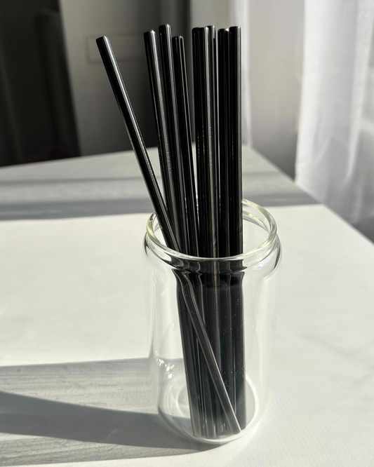 Gunmetal Grey Stainless Steel Straw