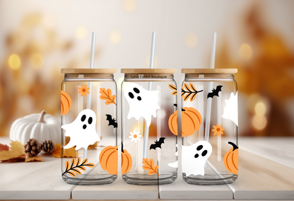 Haunted Pumpkin Patch Glass Cup 20 oz