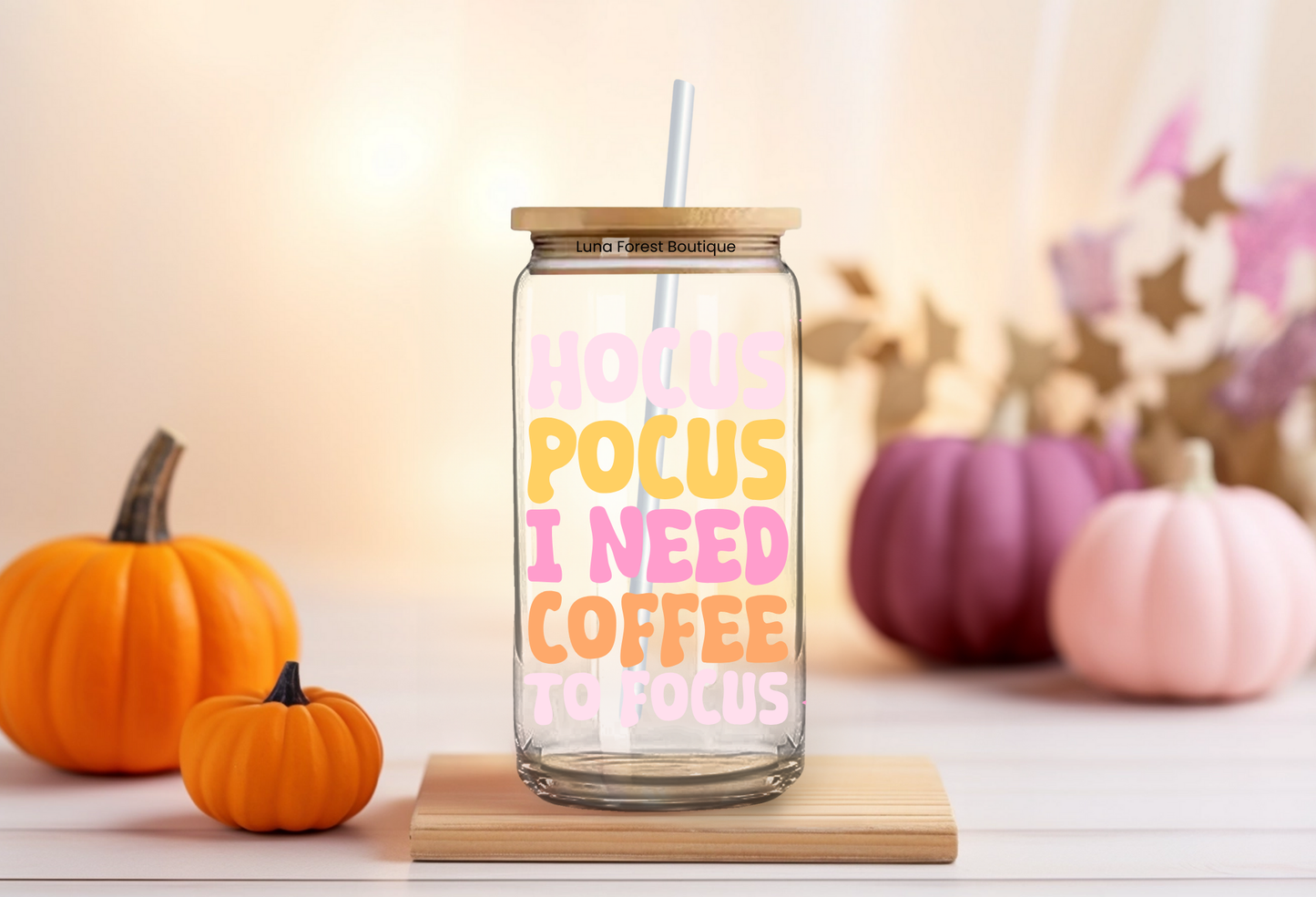 Hocus Pocus Glass Cup 20 oz