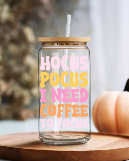 Hocus Pocus Glass Cup 20 oz