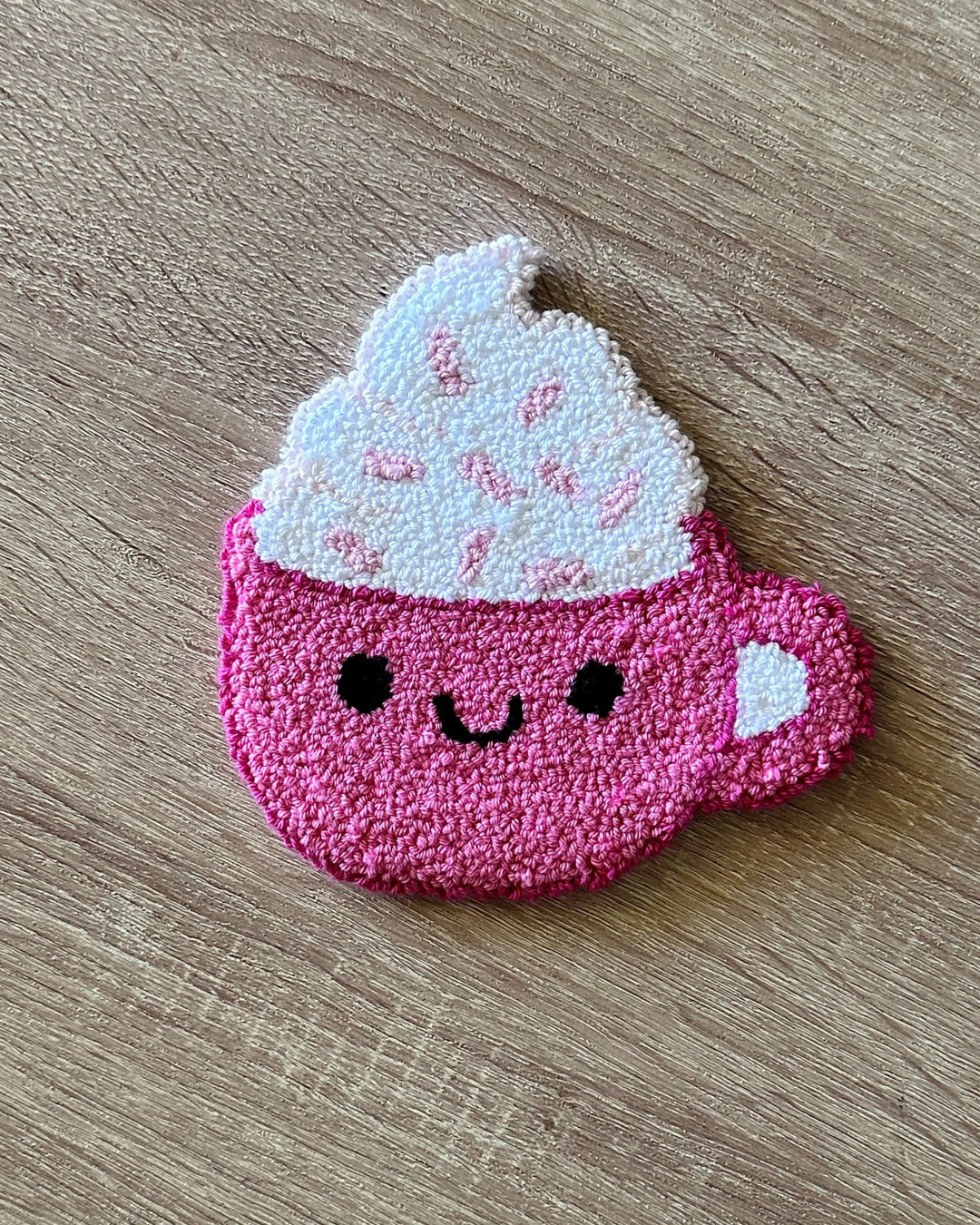 Hot Cocoa Mug Punch Needle Coaster
