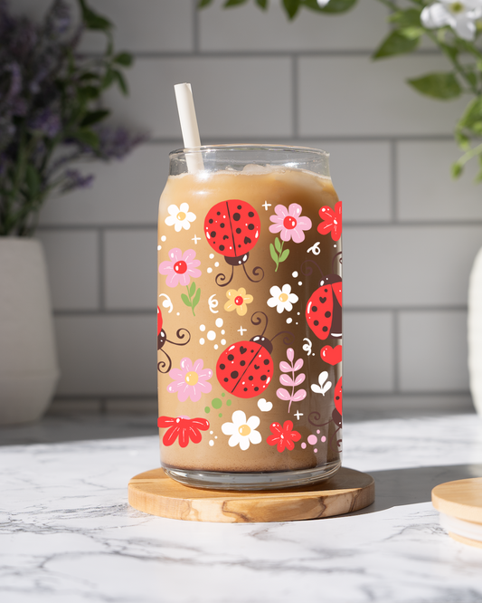 Ladybug Glass Cup