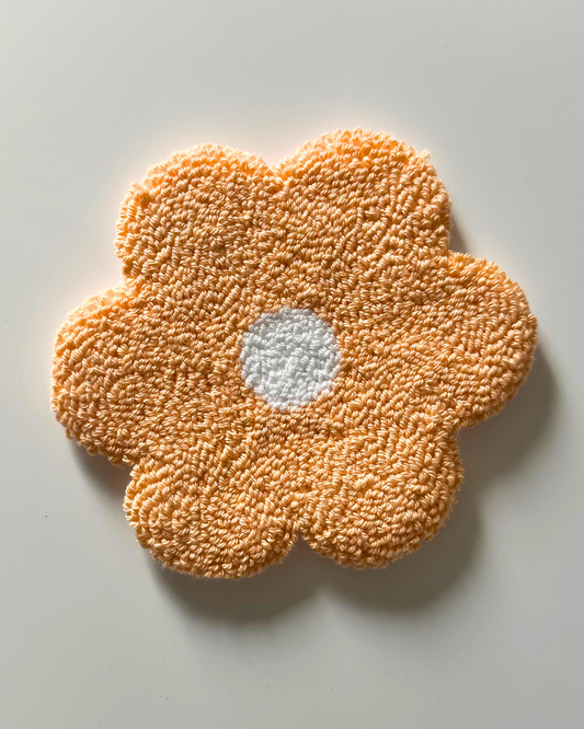 Peach Flower Punch Needle Coaster