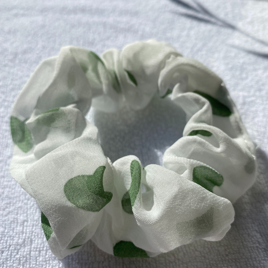 Mini Chiffon Heart Scrunchie