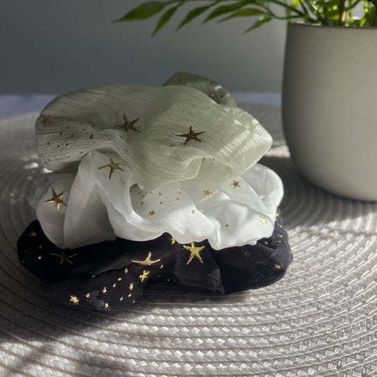 Mini Chiffon Star Scrunchie