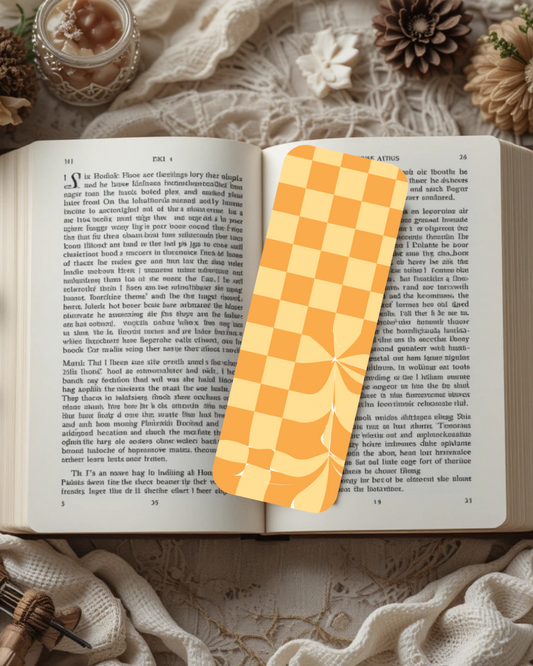 Orange Checkered Bookmark
