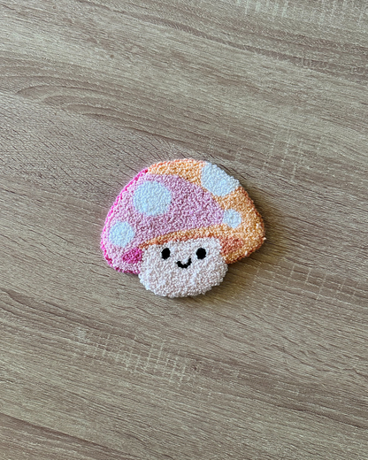 Mushroom Punch Needle Coaster