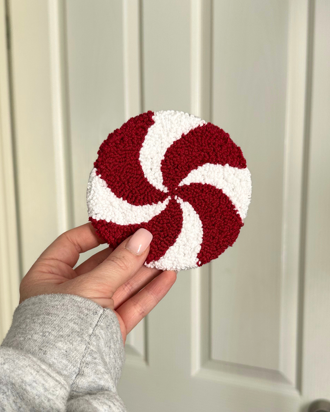 Peppermint Punch Needle Coaster