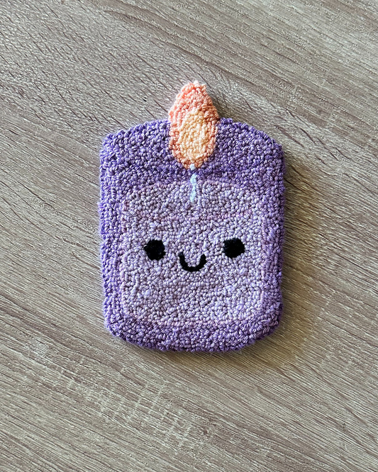 Candle Punch Needle Coaster