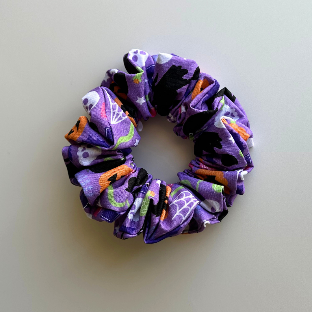 Purple Halloween Scrunchie