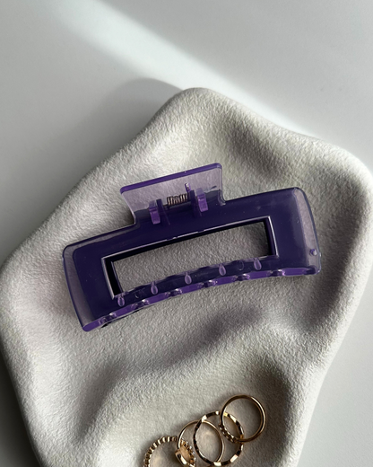 Purple / Clear Hair Clip