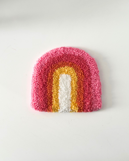 Rainbow Punch Needle Coaster