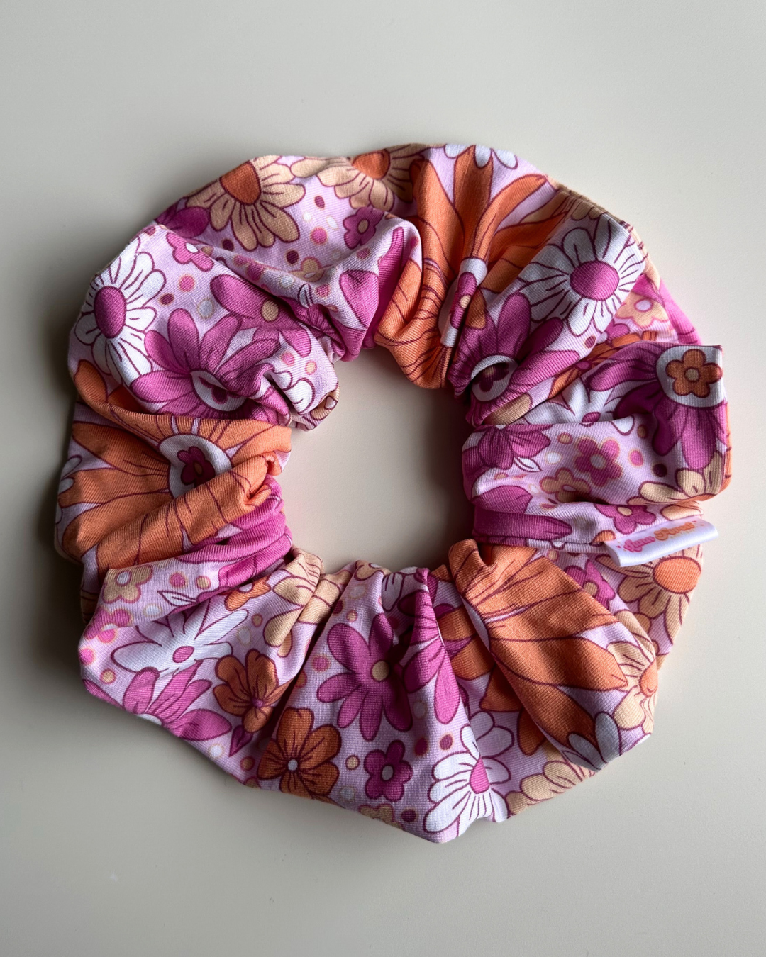 XXL Jersey Scrunchie - Retro Flowers