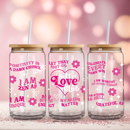 Self Love Club Glass Cup 20 oz