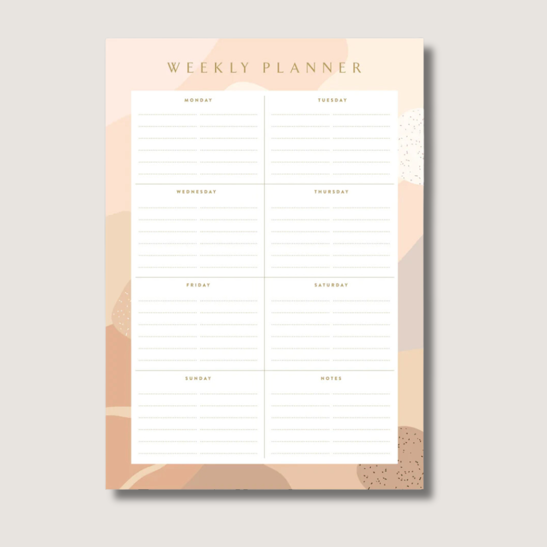 Still Life A5 Weekly Planner Magnet Notepad