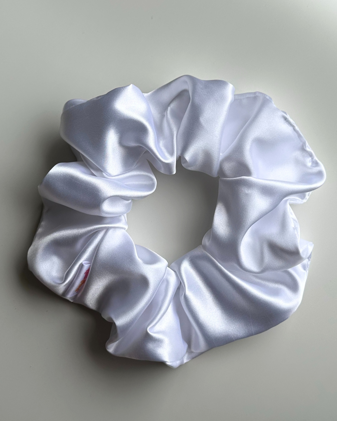 XXL Luxe Satin Scrunchie - White Marshmallow