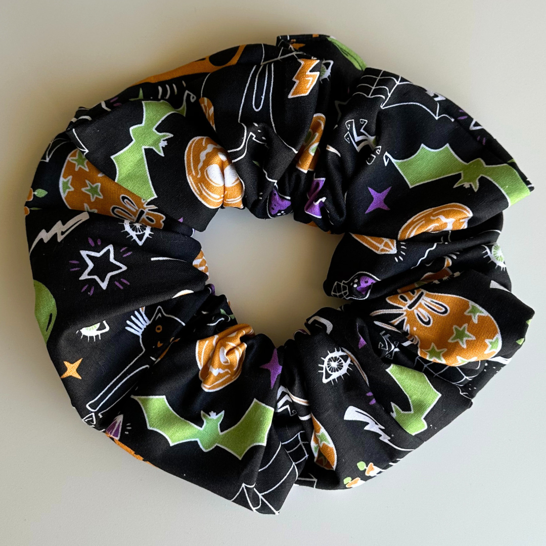 XXL Black Halloween Scrunchie