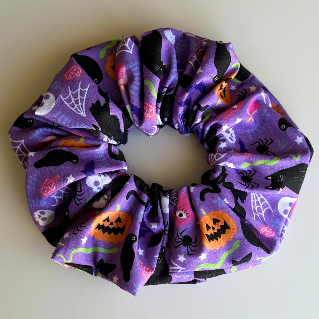 XXL Purple Halloween Scrunchie