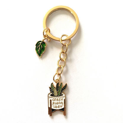 Crazy Plant Lady Keychain