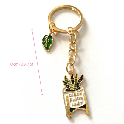 Crazy Plant Lady Keychain