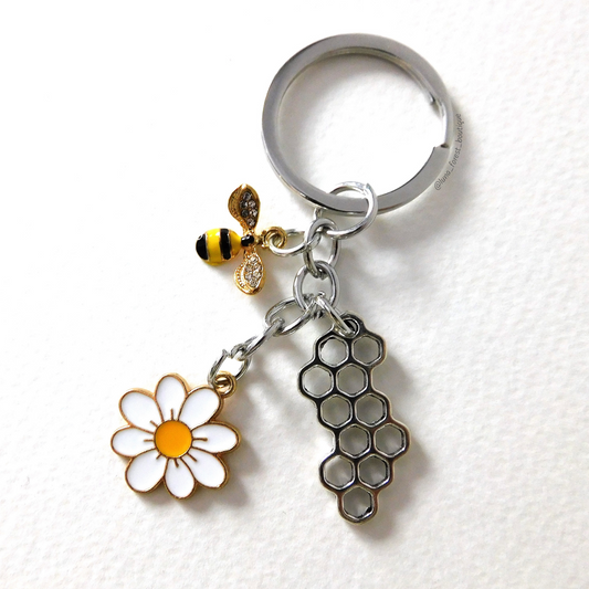 Honeycomb Keychain