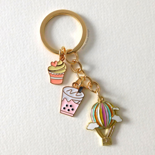 Hot Air Balloon Keychain