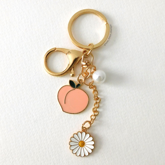 Peach Keychain