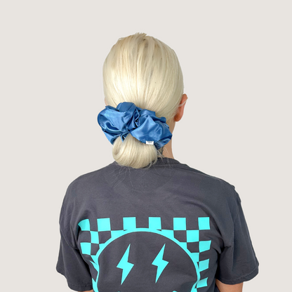 XXL Satin Scrunchie - Denim Blue